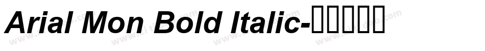 Arial Mon Bold Italic字体转换